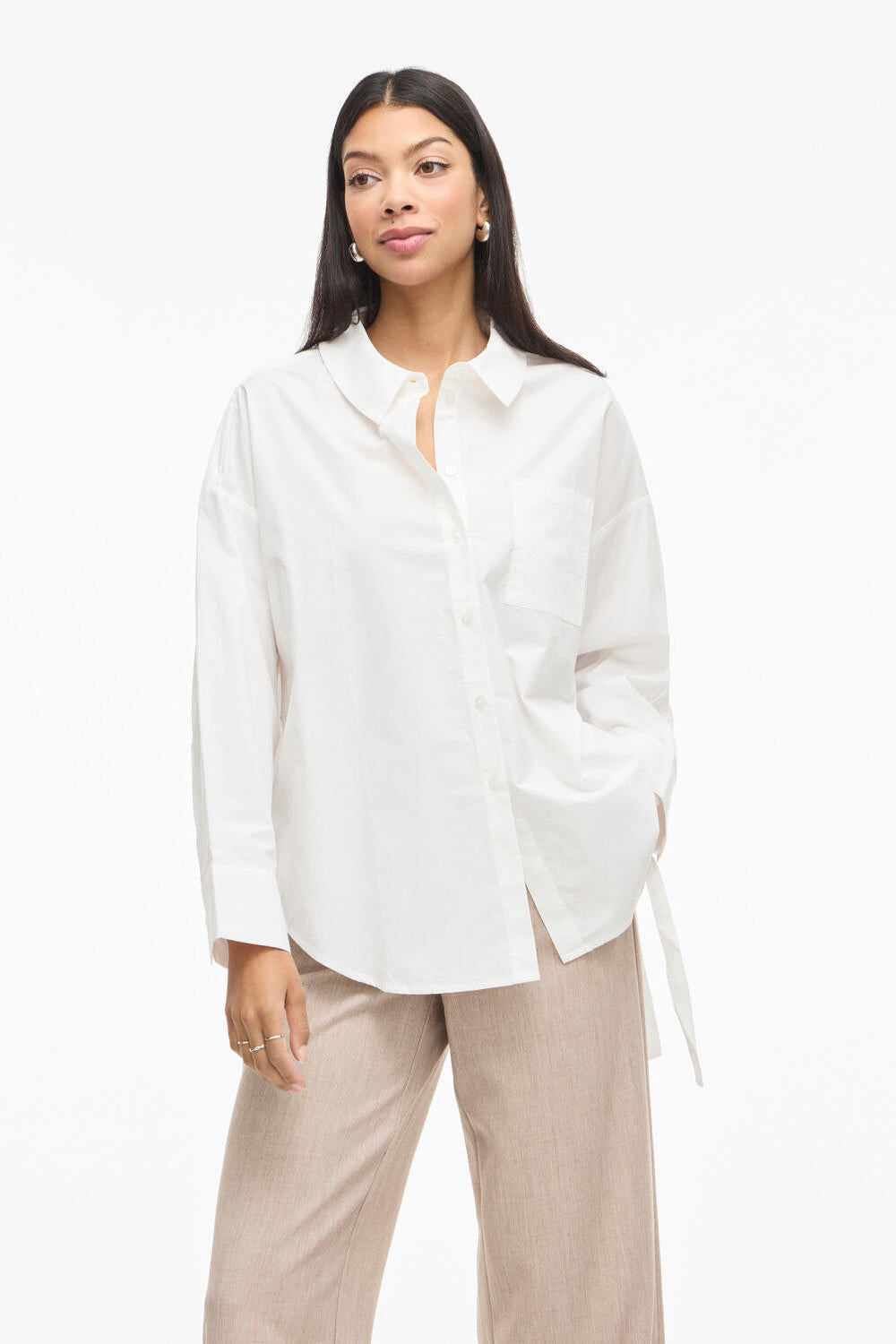 Visiji Lacing skjorte - Cloud Dancer